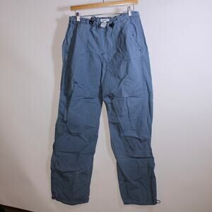 Garage Blue Parachute Windbreaker Festival Pants Size M
